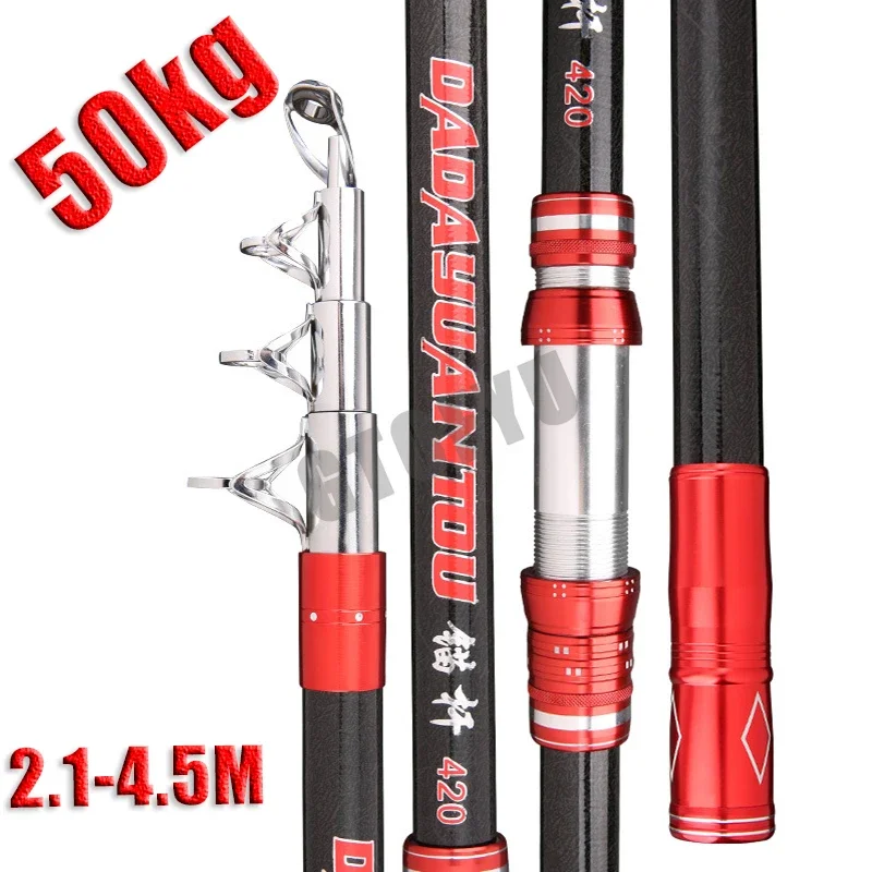 Fishing Rod Surf - 2.1-4.5M Carbon Fishing Rod 50kg above
