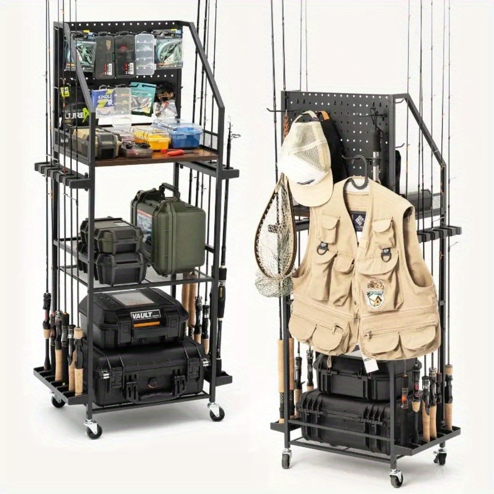Fishing Rod Rack - Fishing Rod Holders for Garage Fishing