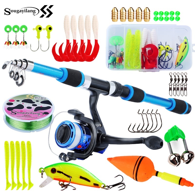 Fishing Rod Spinning - Sougayilang Kids Fishing Pole Set Full