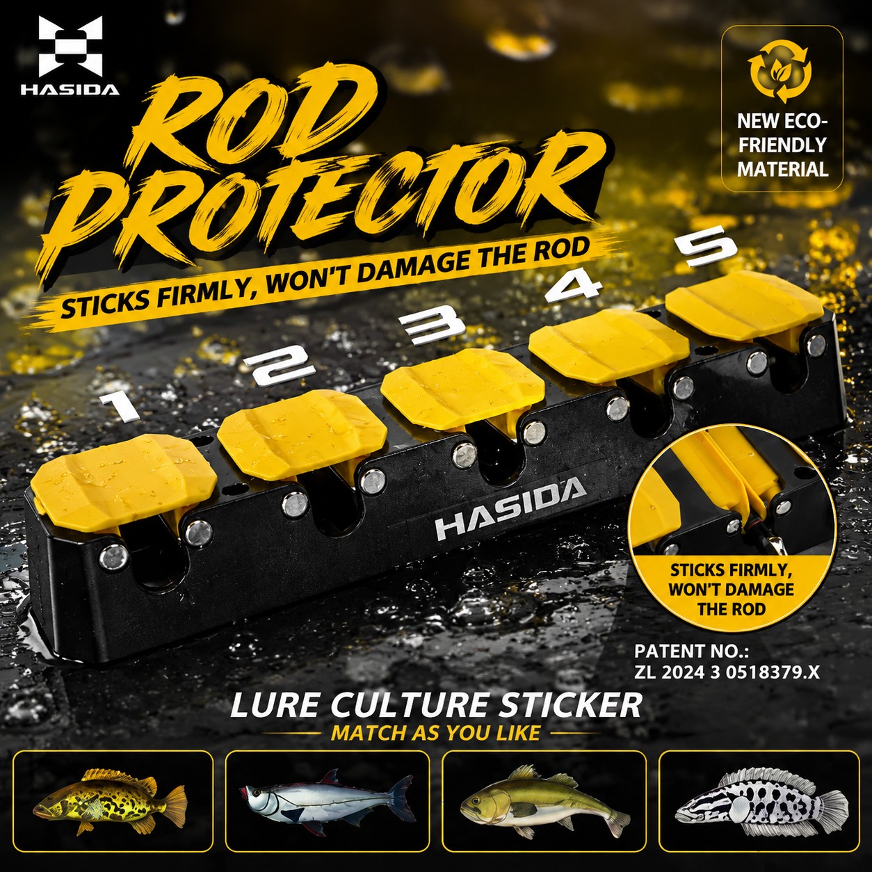 HASIDA Wall Mounted Fishing Ro - Fishing Rod Rack recension och pris