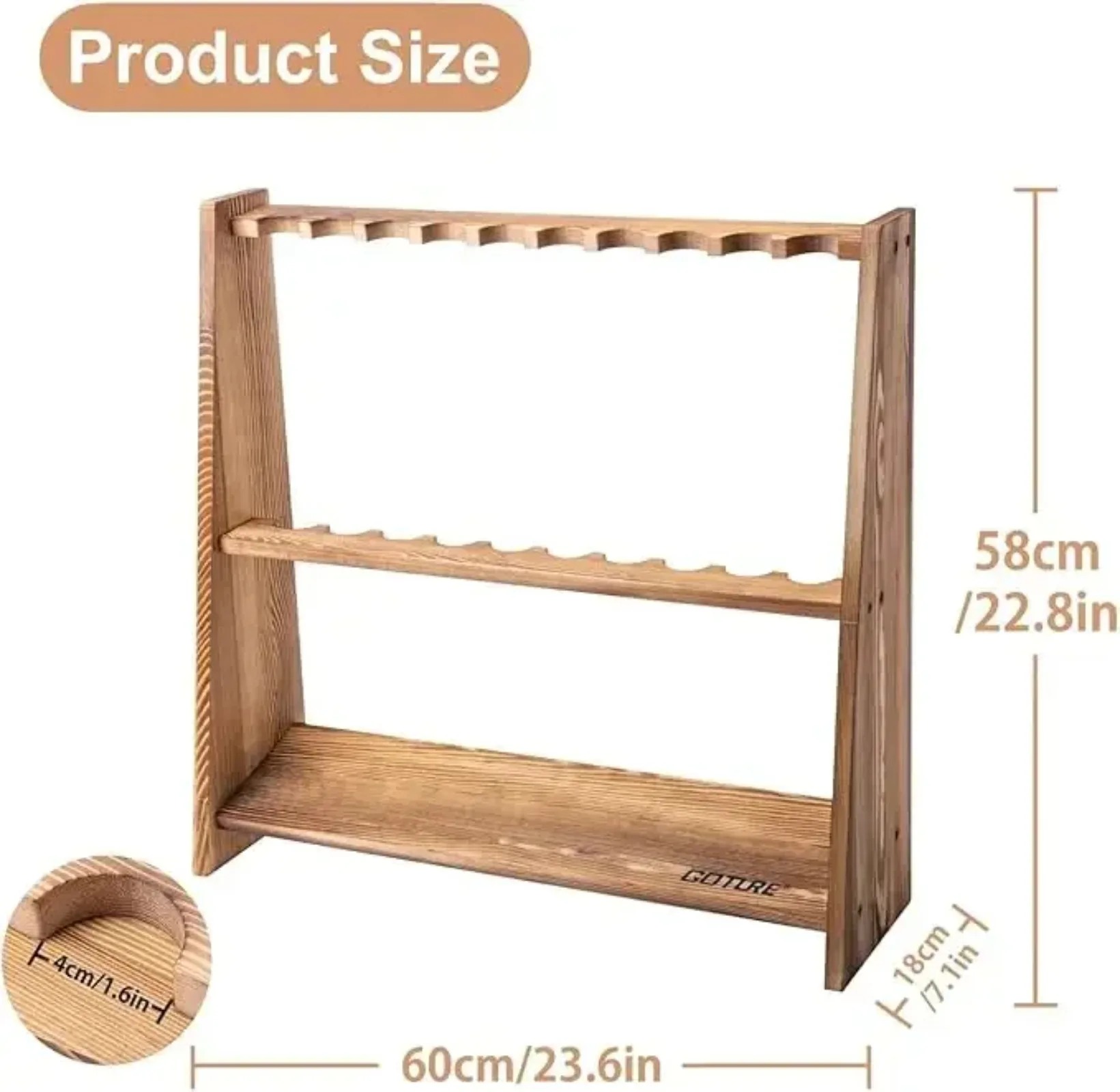 Goture 10 Slots Carbonized Pin - Fishing Rod Rack recension och pris