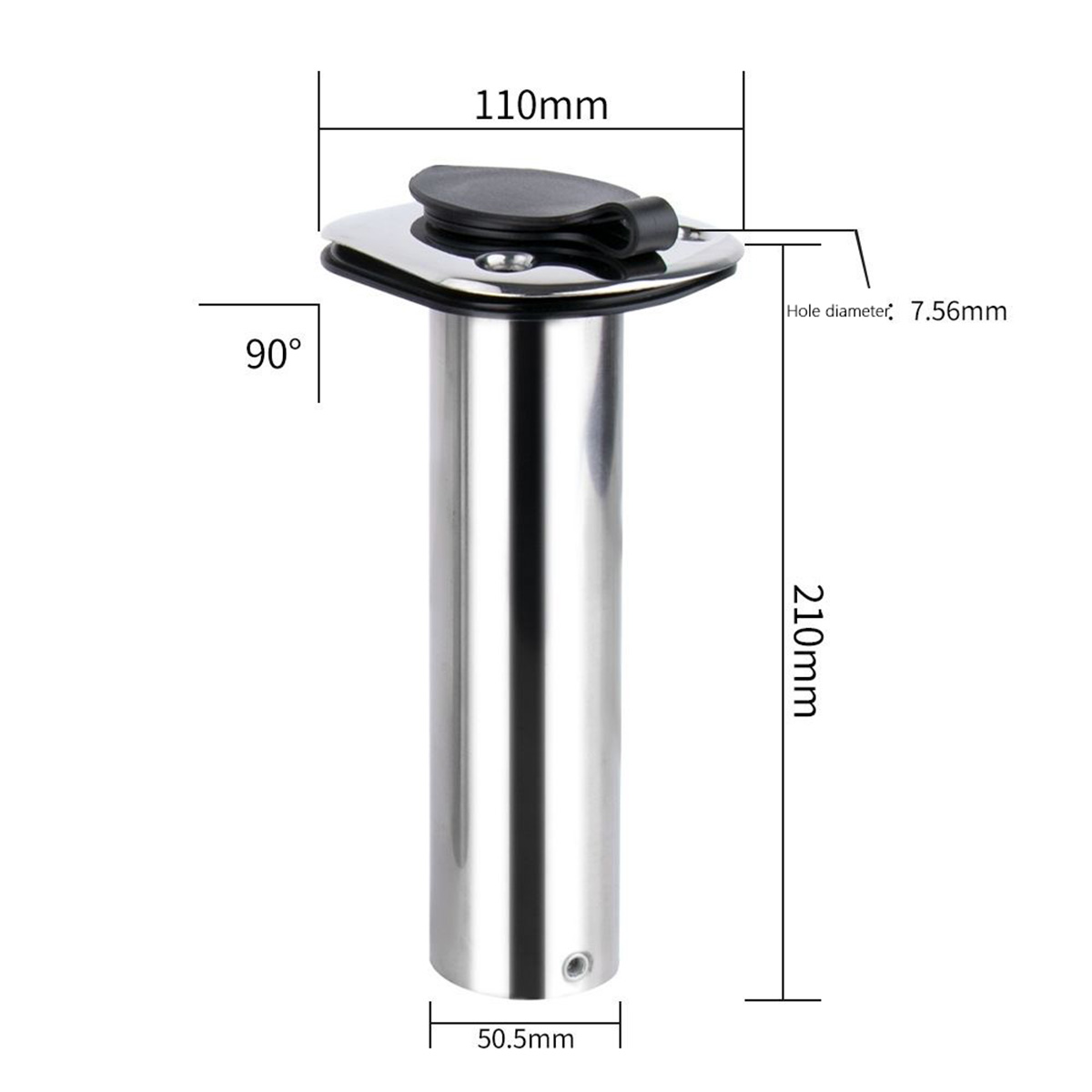 Stainless Steel Fixed-Angle (1 - Fishing Rod Holder recension och pris