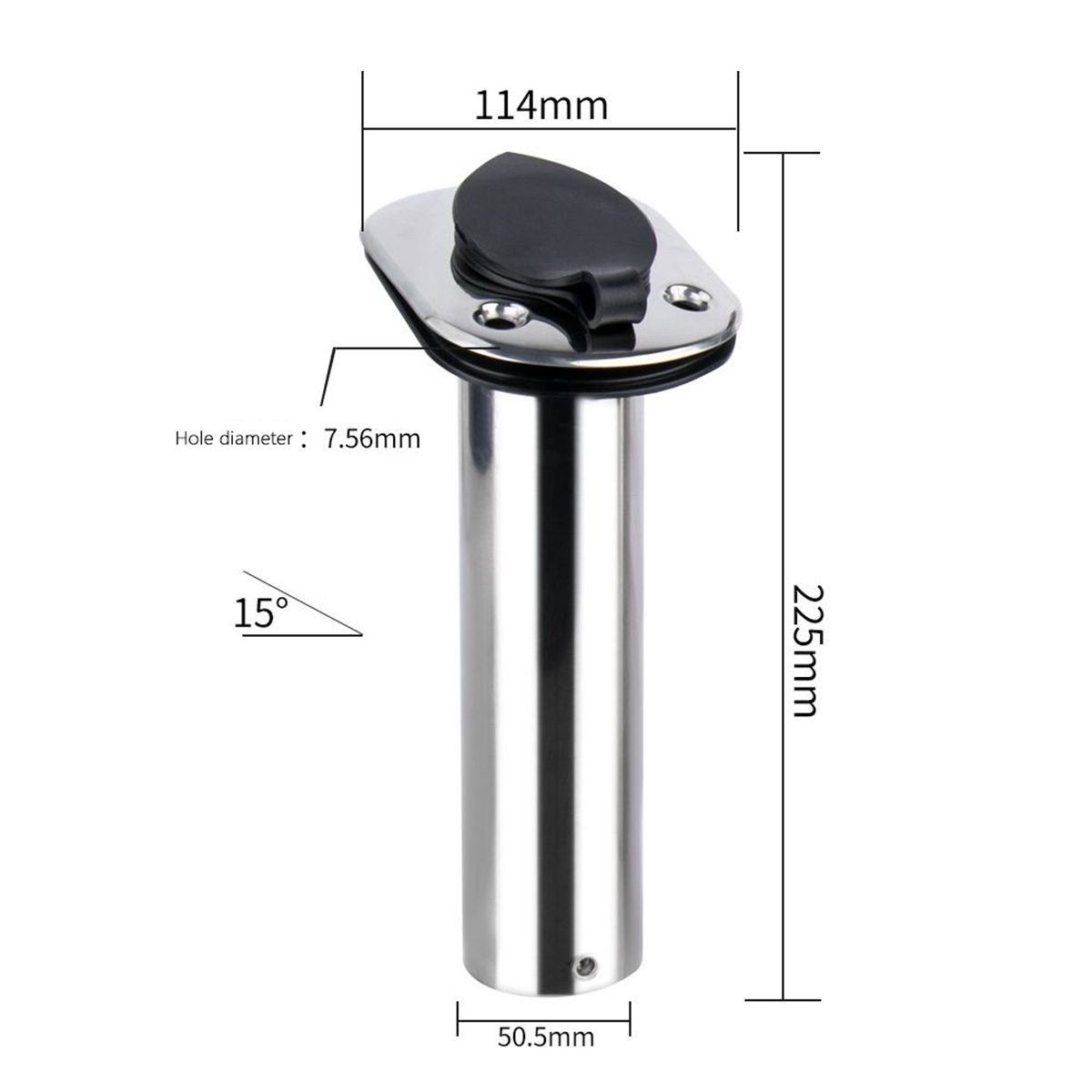 Stainless Steel Fixed-Angle (1 - Fishing Rod Holder recension och pris