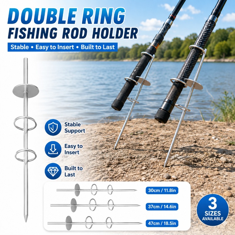 Double Ring Fishing Rod Holder - Fishing Rod Rack recension och pris